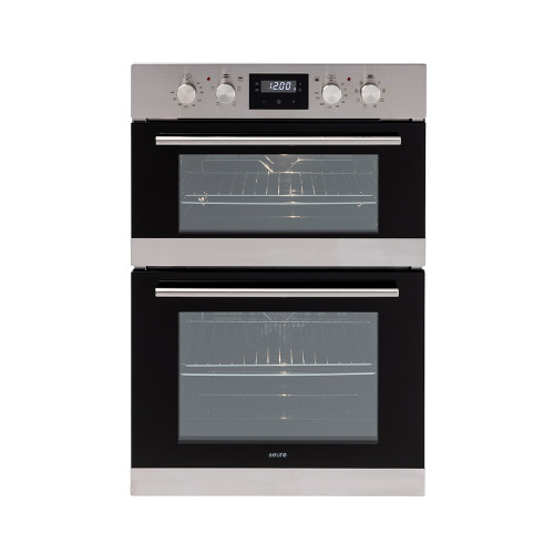 60cm x 80cm Electric Multiunction Double Oven Black/Stainless Steel [285384]