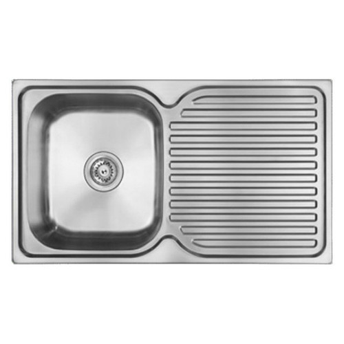 SINK ABEY ENTRY SNG R/H BOWL 1TH 840MM X 480MM S/S [165136]