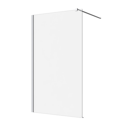 M-Series Wall Mount Shower Screen Panel 960mm x 2000mm Clear Glass/Chrome Fittings [131372]