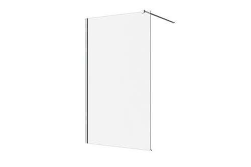M-Series Wall Mount Fixed Shower Screen Panel Clear Glass/Chrome Fittings 1160mm x 2000mm [131373]