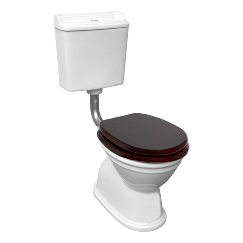 Colonial Feature Toilet Suite S Trap with Mahogany Seat 4Star [198669]