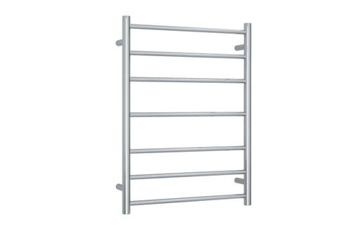 Thermorail Heated Towel Rail Round 7Bar 80W 600mm x 800mm x 122mm Stainless Steel [254380]